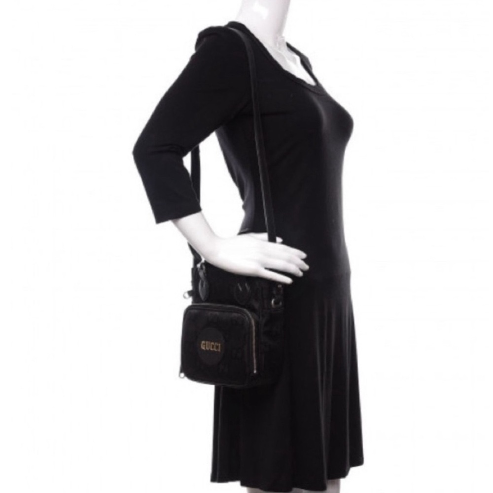 GUCCI GG Nylon Monogram Off The Grid Shoulder Crossbody Bag Black - Picture 3 of 15